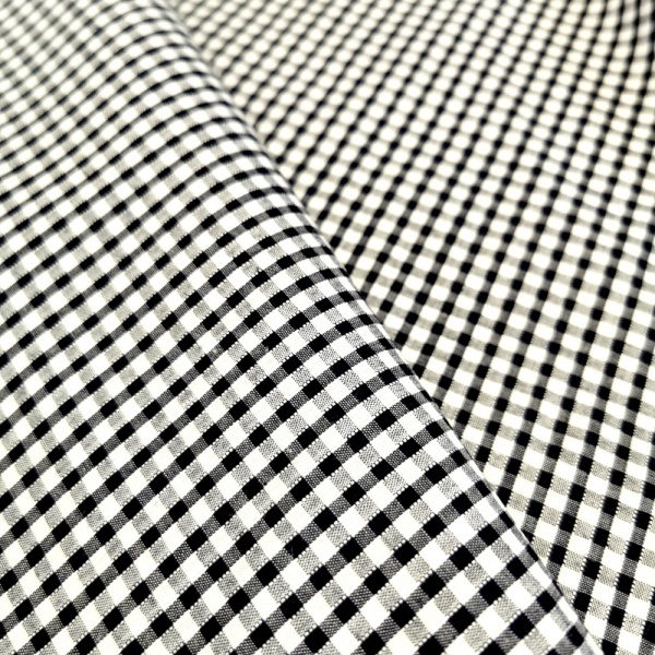 1/8'' Polycotton Gingham BLACK